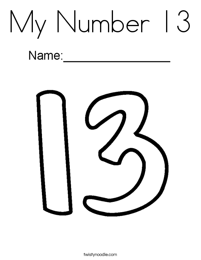 13 coloring page