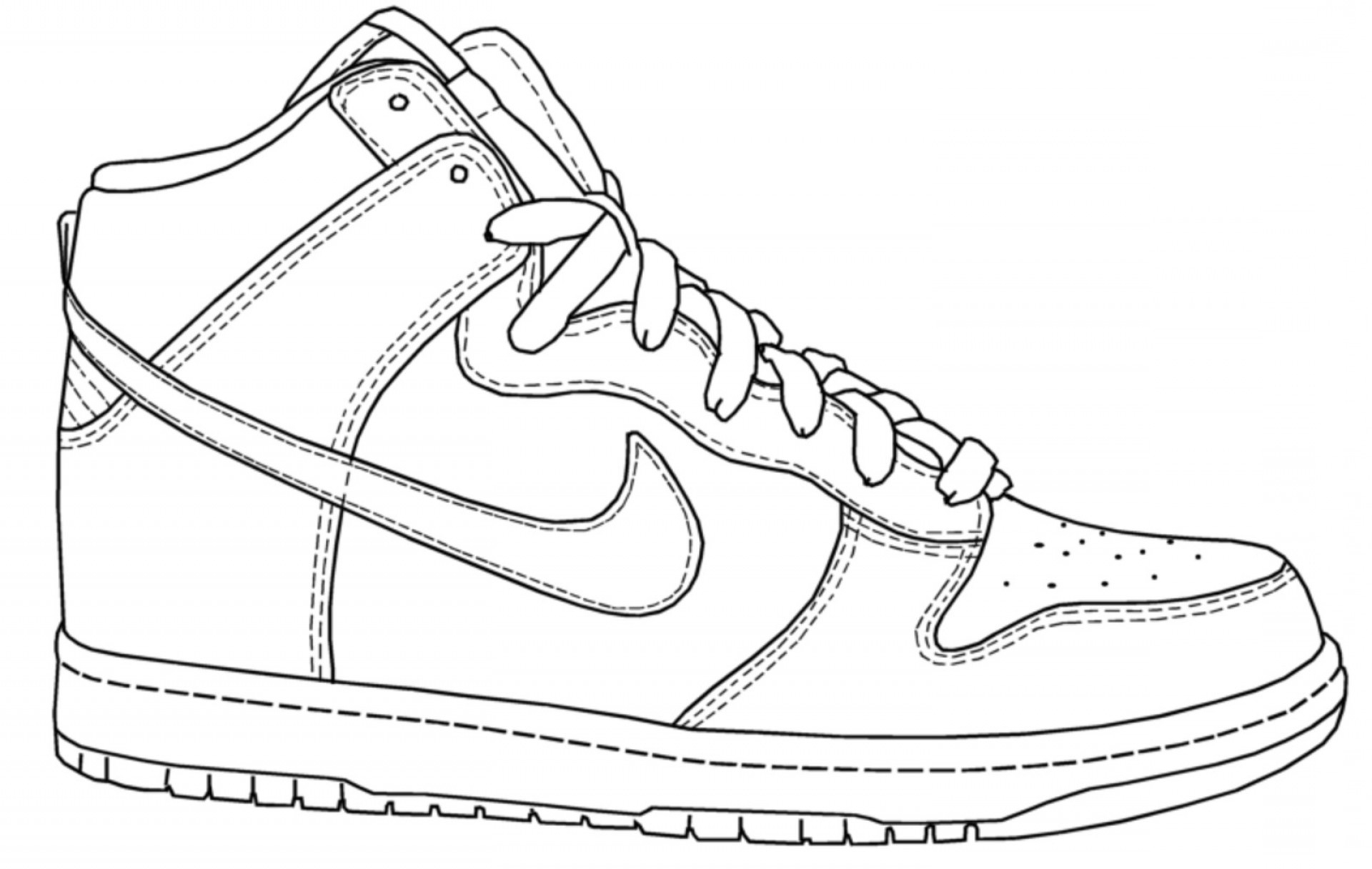 nike dunk coloring page