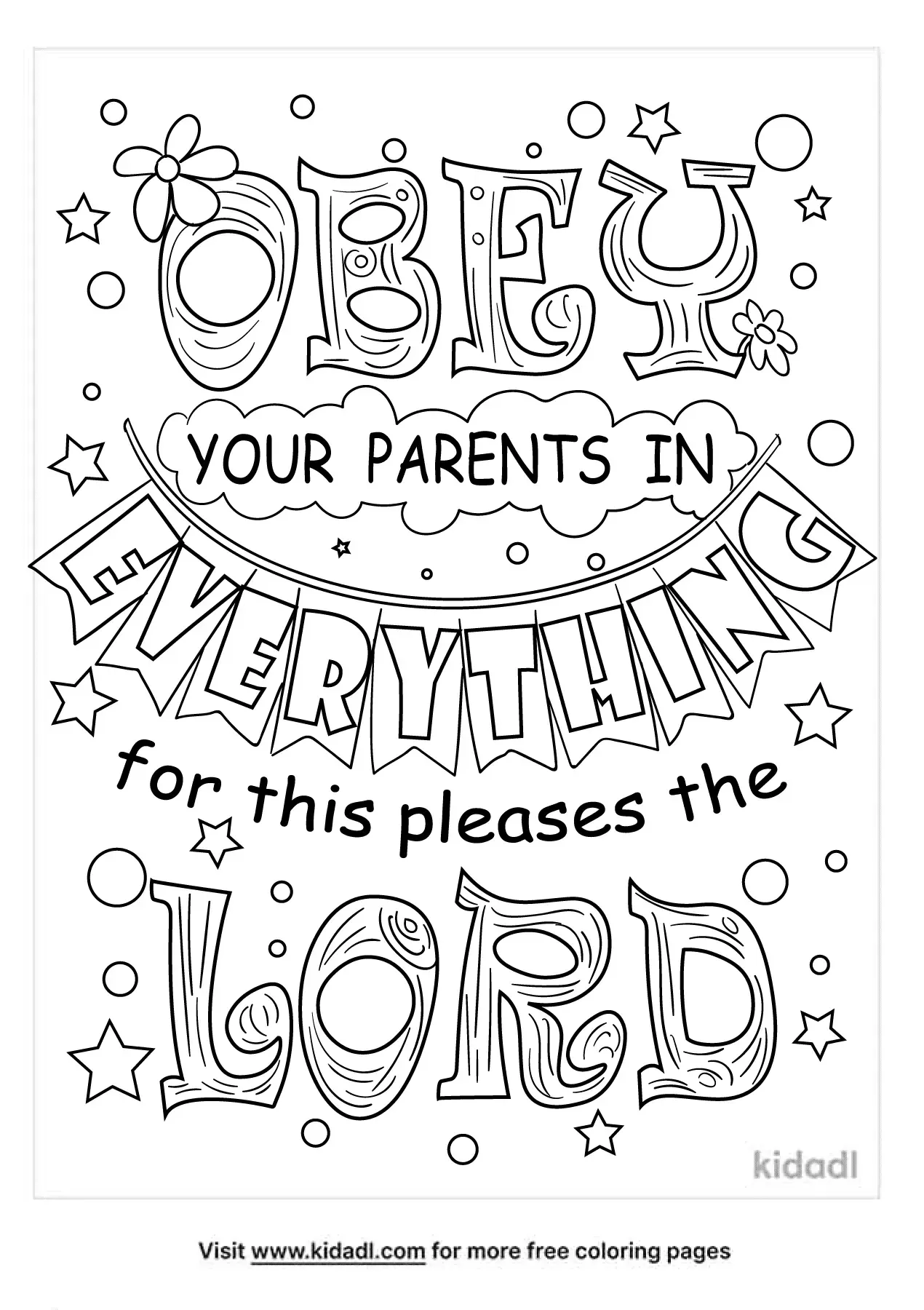 obey god coloring page