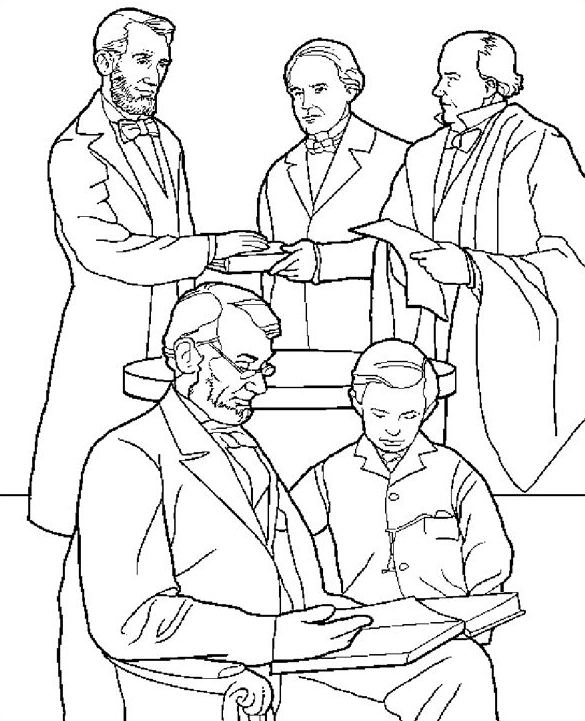 President's Day Coloring Page & coloring book.