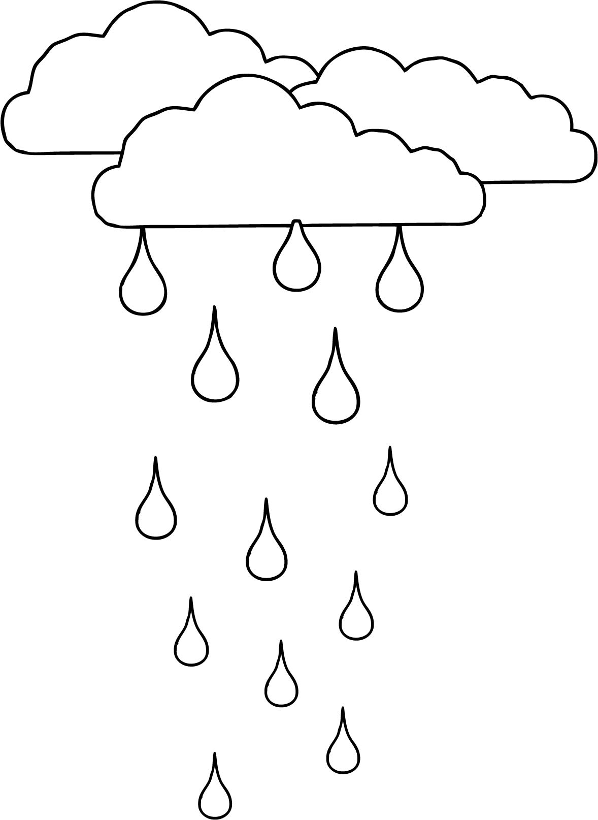 spring rain coloring pages