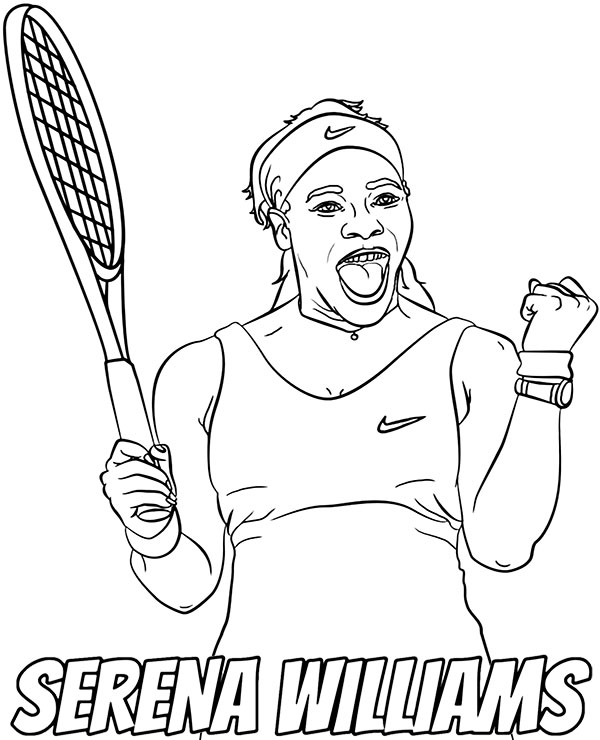 serena williams coloring page