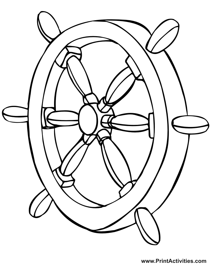 wheel coloring page