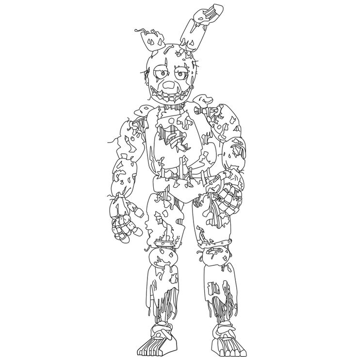 spring bonnie coloring page