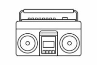 boombox coloring page