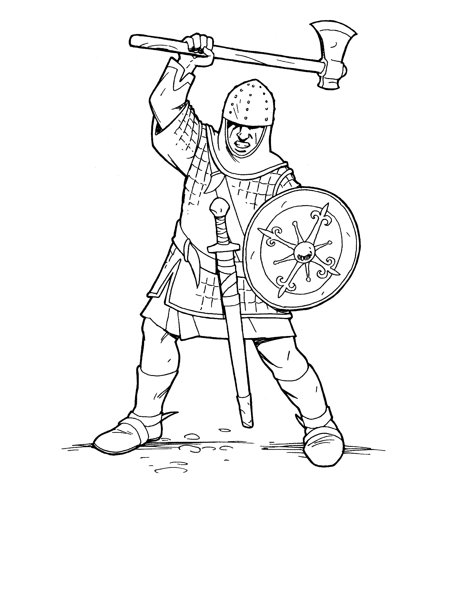 knight coloring page