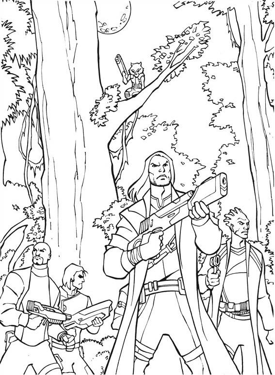 guardians of the galaxy coloring page