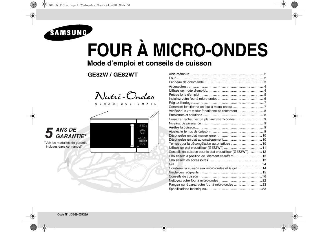 download manuel instruction cuisiniere samsung images