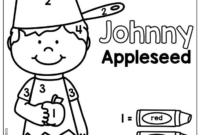 preschool johnny appleseed coloring page