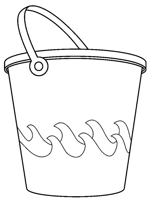 sand bucket coloring page