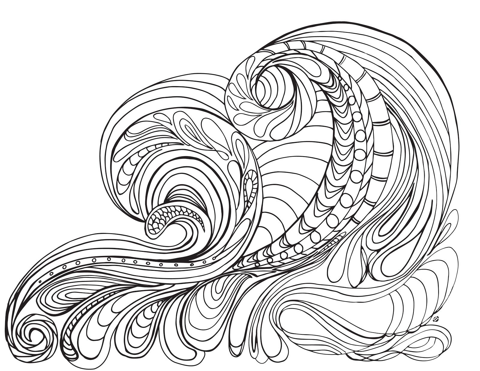 ocean wave coloring page