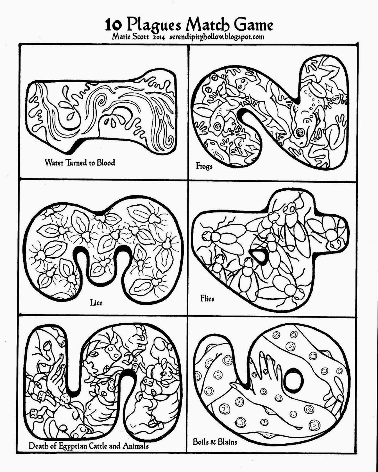 the ten plagues coloring pages