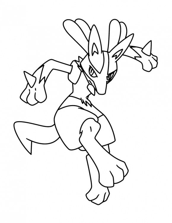 Lucario Coloring Page | Pokemon coloring pages, Pokemon coloring