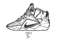 basketball shoe coloring pages