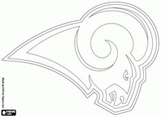 rams helmet coloring page