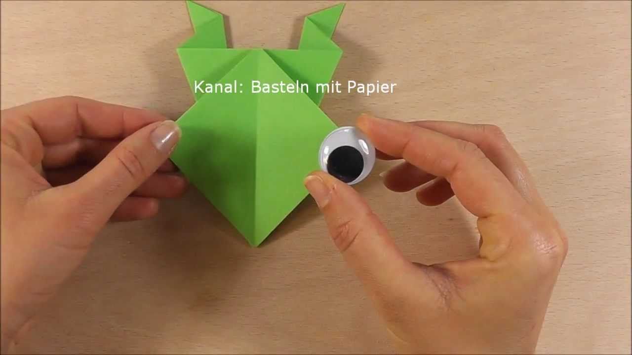 YouTube | Frosch basteln, Origami frosch, Frosch falten