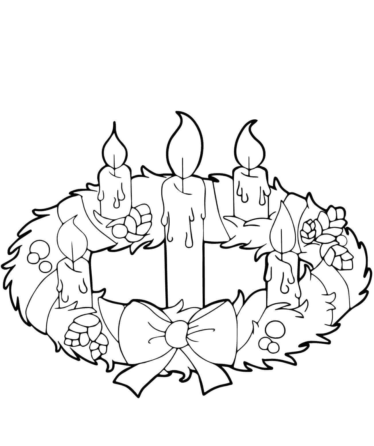 advent candles coloring page