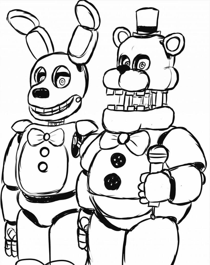 five nights at freddy 039 s coloring pages bonnie