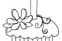 cupcake coloring page free