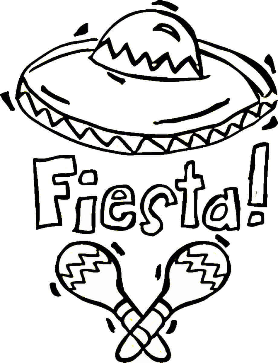 fiesta coloring page