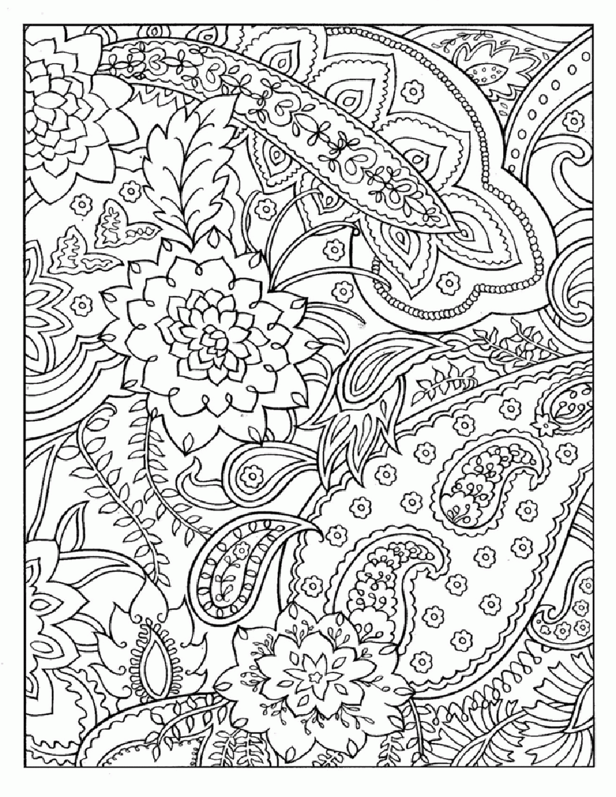 flower abstract coloring pages for adults