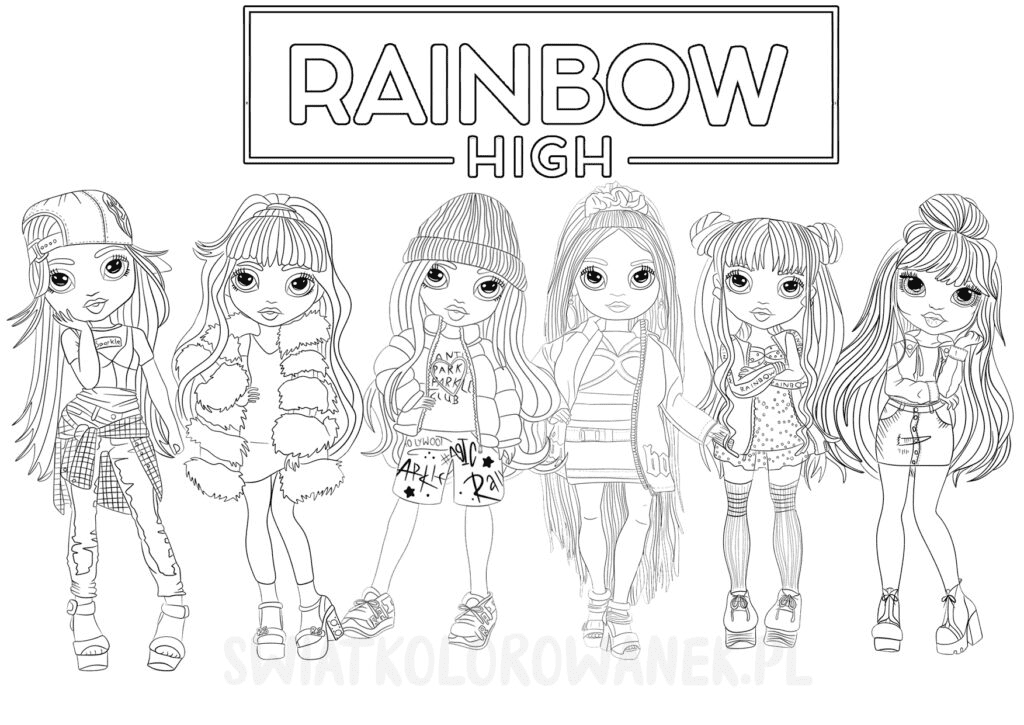 Free Rainbow High Coloring Page - Free Printable Coloring Pages