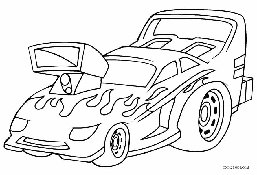 hot wheel car coloring pages