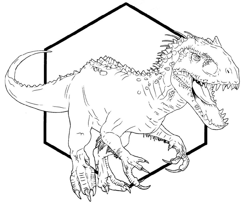 indominus rex coloring page