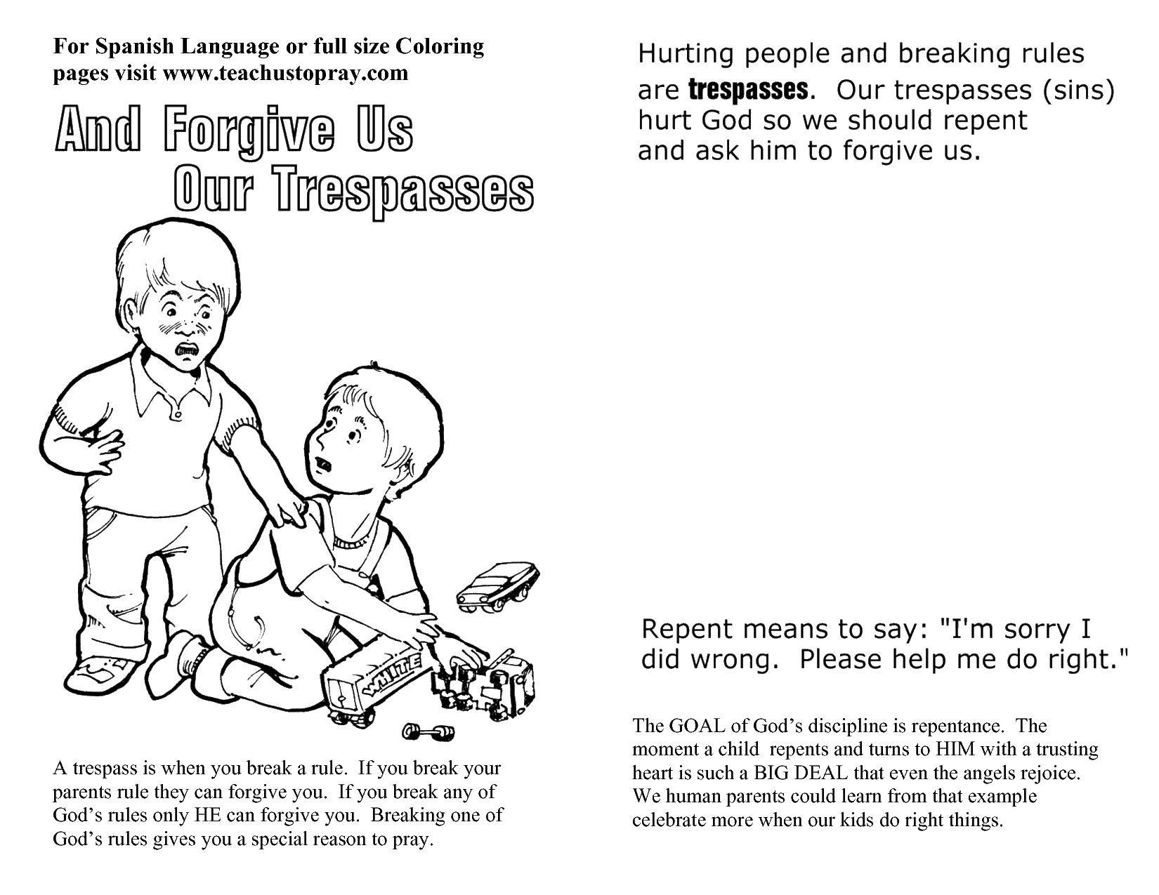 repentance coloring page