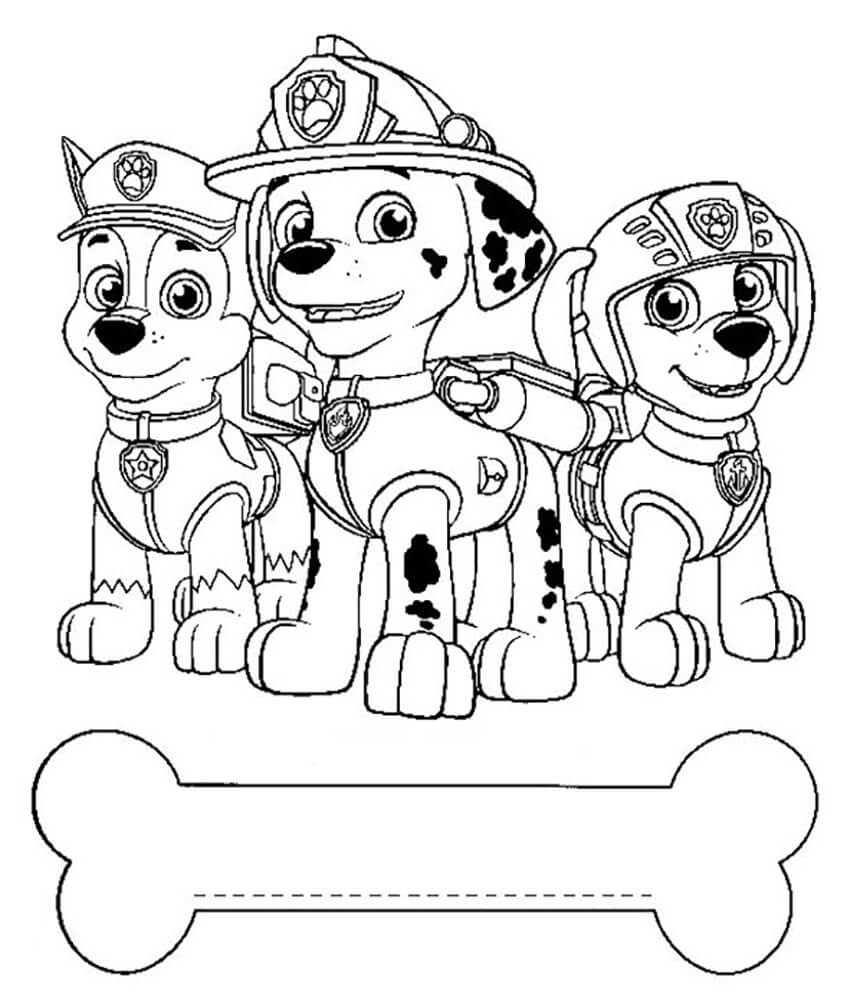 marshall from paw patrol coloring pages