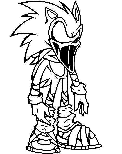 sonic exe coloring page 2