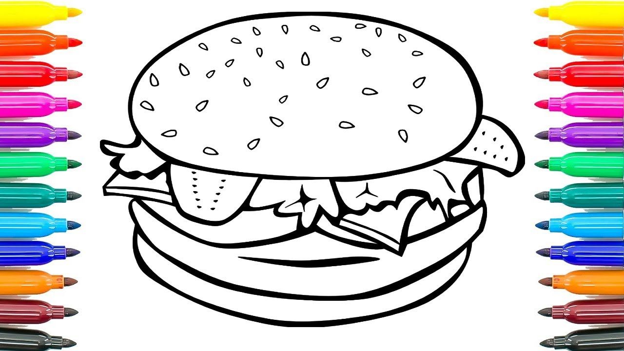 cheeseburger coloring pages