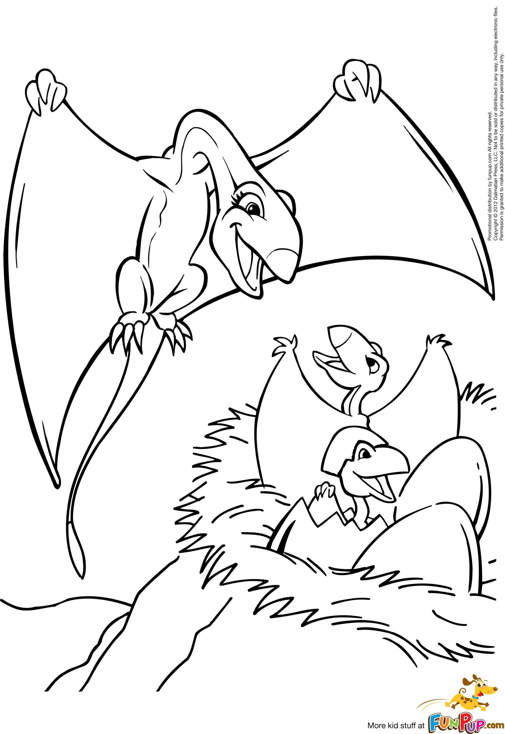 pterodactyl coloring page