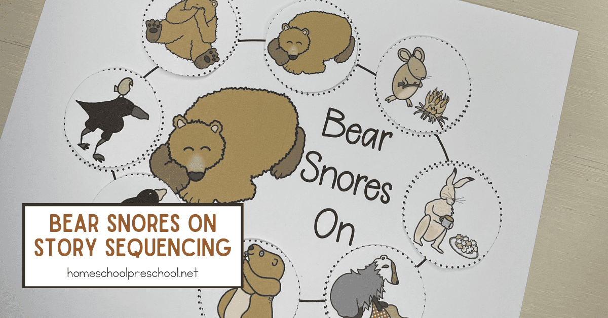 bear snores on coloring pages