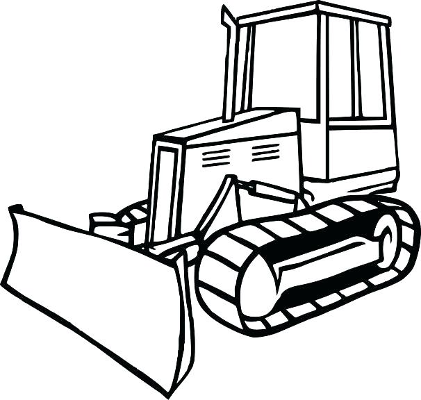 coloring page bulldozer