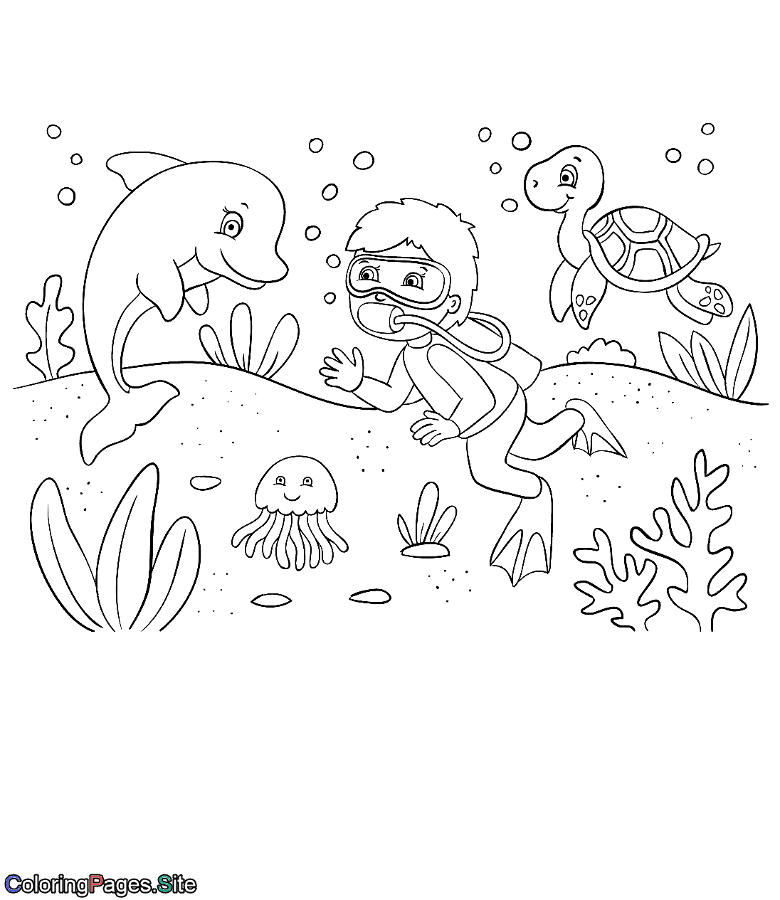 summer animal coloring pages