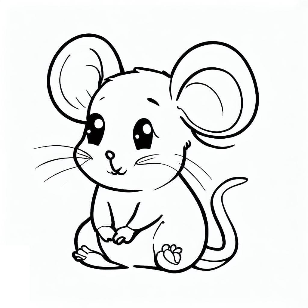 cute mouse coloring pages