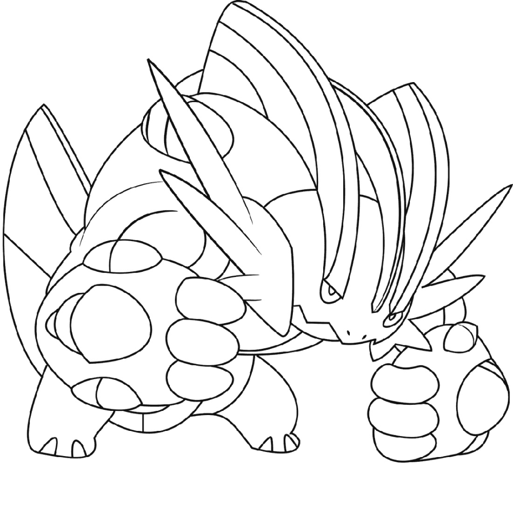 mega pokemon coloring page