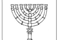 menorah coloring page printable