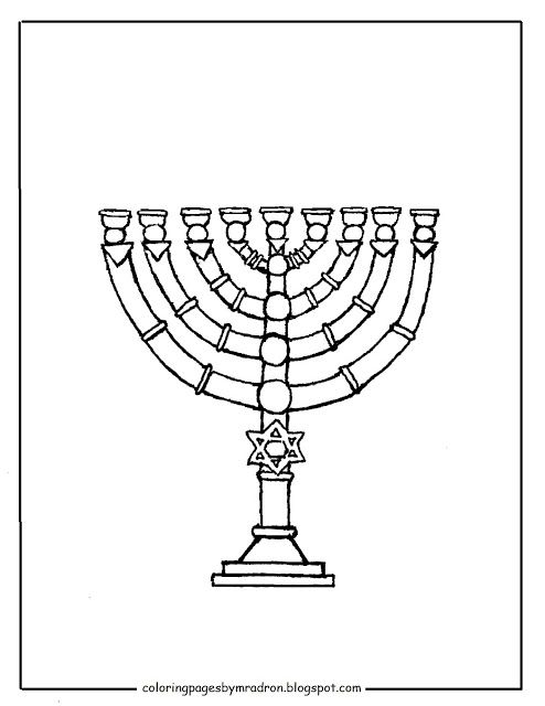 menorah coloring page printable