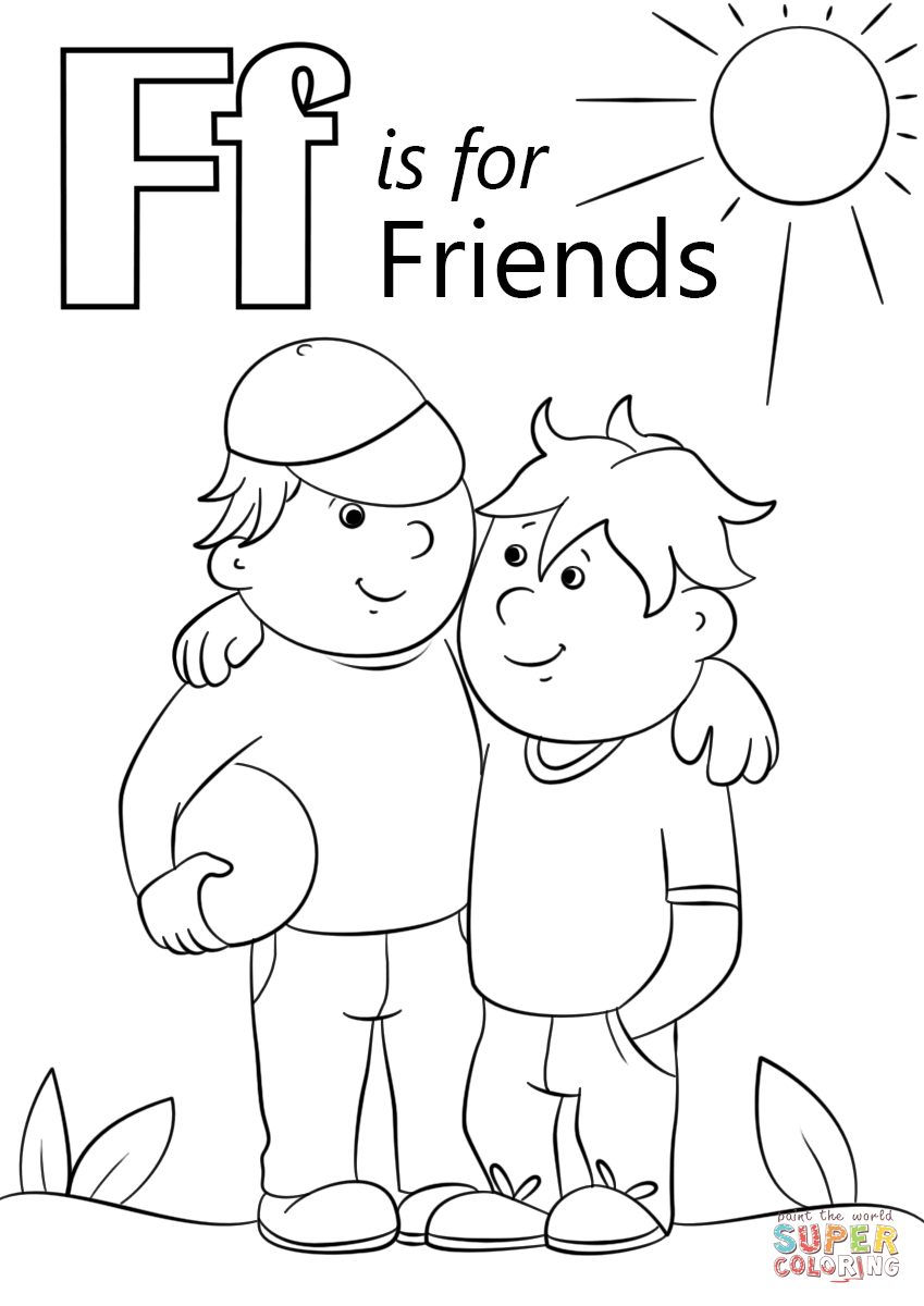 f is for family coloring page