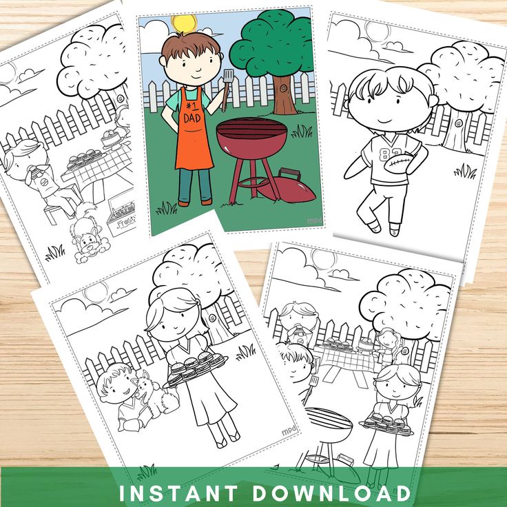 bbq coloring pages printable