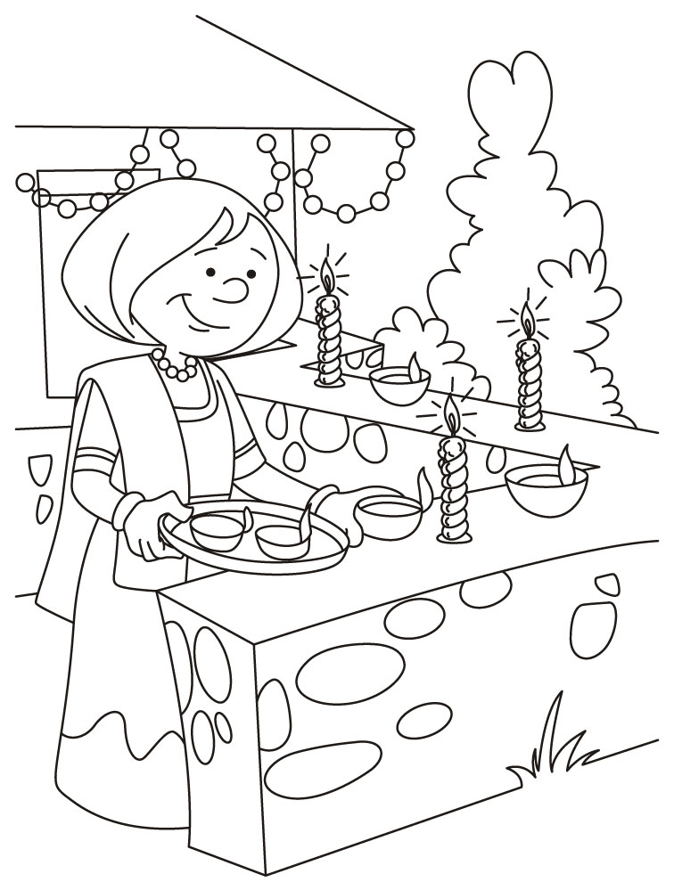 diwali coloring pages free