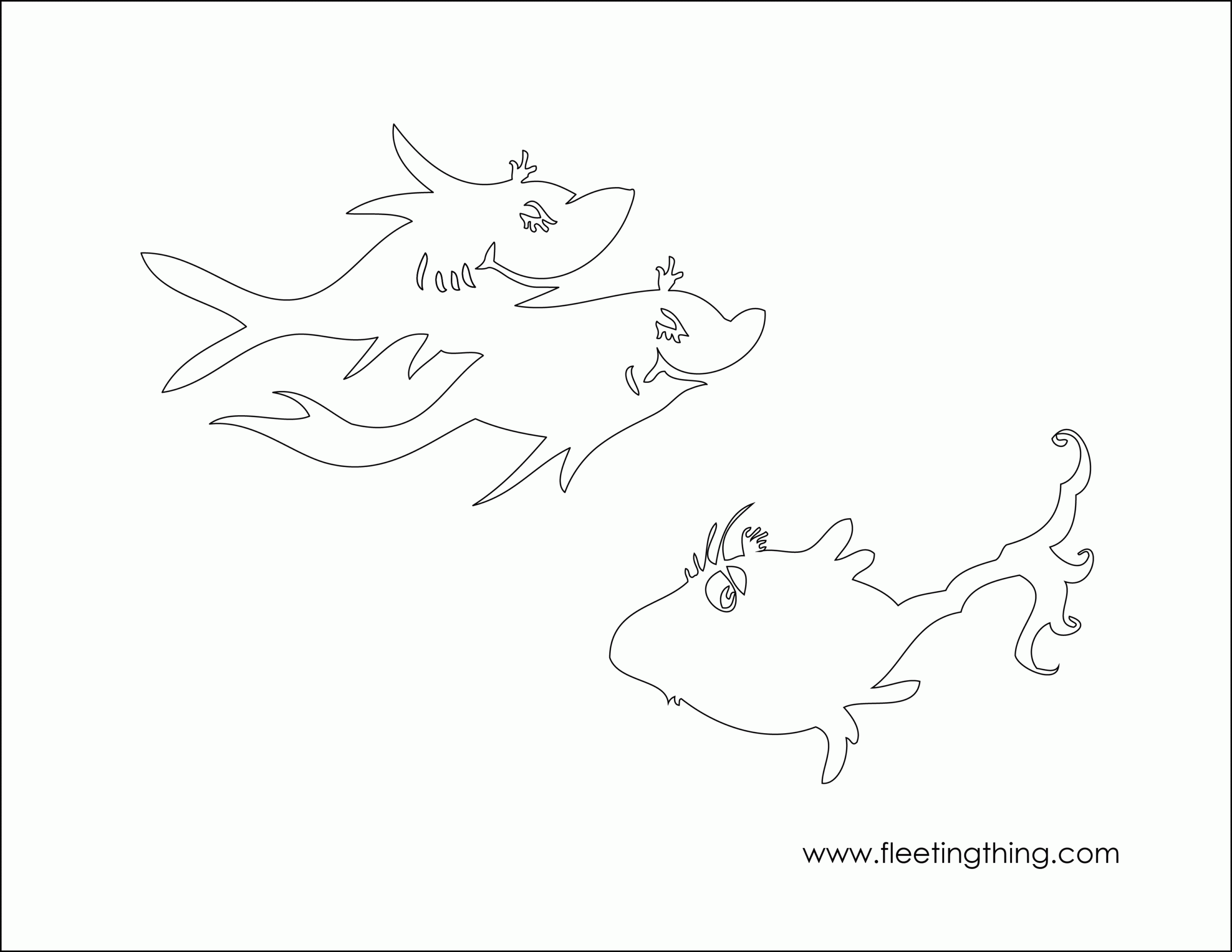 red fish blue fish coloring pages