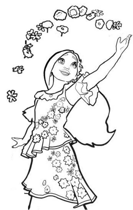 isabela madrigal coloring page