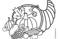 cornucopia coloring pages printable