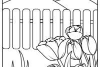 preschool easy garden coloring pages