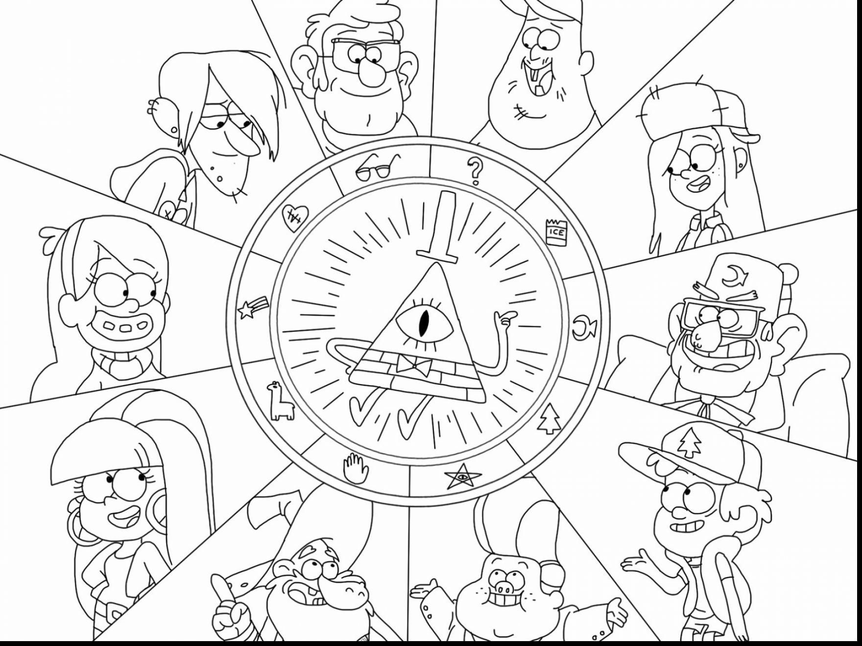 gravity falls color pages