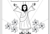 he has risen coloring page