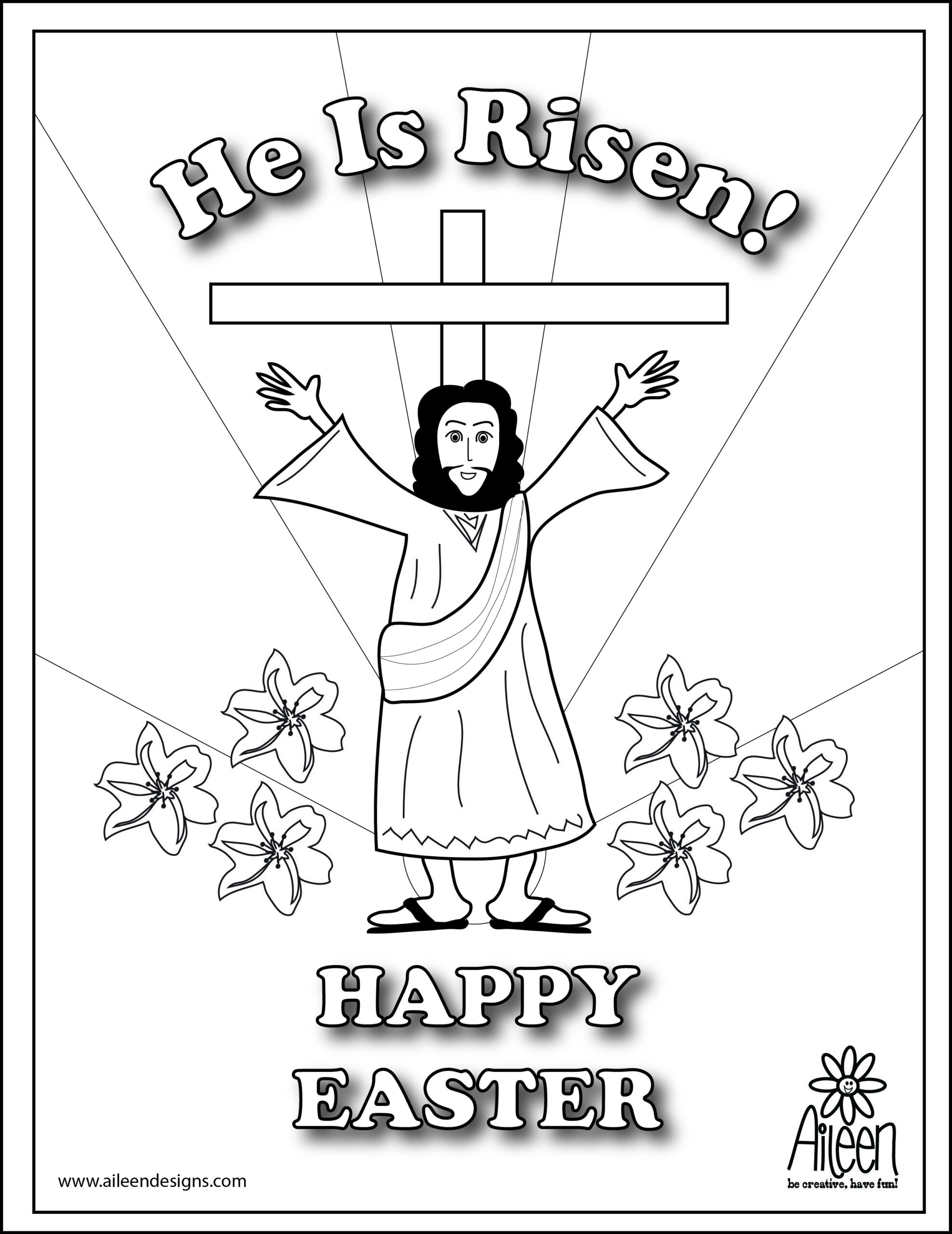 he has risen coloring page